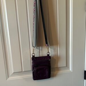 purple crossbody purse